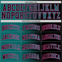 Load image into Gallery viewer, Custom Black Teal-Pink Authentic Gradient Fashion Basketball Jersey
