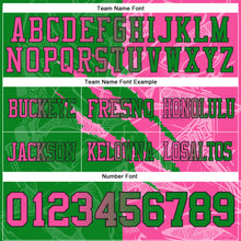 Load image into Gallery viewer, Custom Grass Green Pink-Black Authentic Gradient Fashion Scratch Football Jersey
