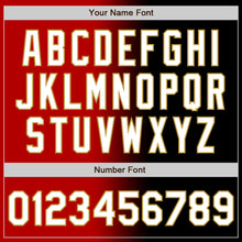 Load image into Gallery viewer, Custom Black White Red-Old Gold Authentic Gradient Fashion Baseball Jersey
