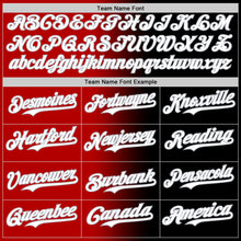 Load image into Gallery viewer, Custom Black White Red-Gray Authentic Gradient Fashion Baseball Jersey
