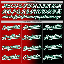 Load image into Gallery viewer, Custom Black White Red-Kelly Green Authentic Gradient Fashion Baseball Jersey
