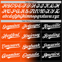 Load image into Gallery viewer, Custom Black White-Orange Authentic Gradient Fashion Baseball Jersey
