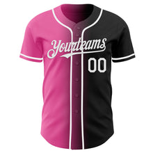Load image into Gallery viewer, Custom Black White-Pink Authentic Gradient Fashion Baseball Jersey
