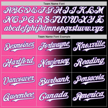 Load image into Gallery viewer, Custom Black White Pink-Purple Authentic Gradient Fashion Baseball Jersey
