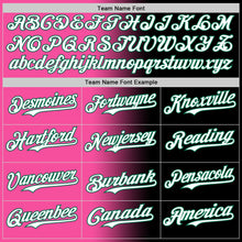 Load image into Gallery viewer, Custom Black White Pink-Kelly Green Authentic Gradient Fashion Baseball Jersey
