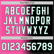 Load image into Gallery viewer, Custom Black White Pink-Kelly Green Authentic Gradient Fashion Baseball Jersey
