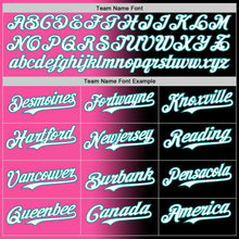 Load image into Gallery viewer, Custom Black White Pink-Teal Authentic Gradient Fashion Baseball Jersey
