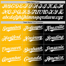 Load image into Gallery viewer, Custom Black White-Gold Authentic Gradient Fashion Baseball Jersey
