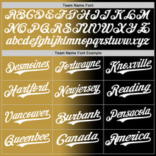 Load image into Gallery viewer, Custom Black White-Old Gold Authentic Gradient Fashion Baseball Jersey
