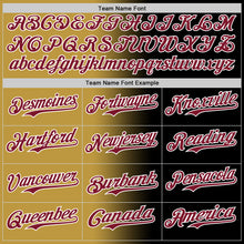 Load image into Gallery viewer, Custom Black Crimson Old Gold-White Authentic Gradient Fashion Baseball Jersey
