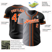 Charger l&#39;image dans la galerie, Custom Black Orange Gray-White Authentic Gradient Fashion Baseball Jersey
