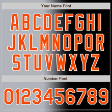 Charger l&#39;image dans la galerie, Custom Black Orange Gray-White Authentic Gradient Fashion Baseball Jersey
