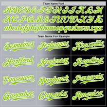 Load image into Gallery viewer, Custom Black Neon Green Gray-White Authentic Gradient Fashion Baseball Jersey
