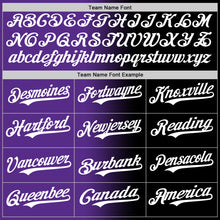 Load image into Gallery viewer, Custom Black White-Purple Authentic Gradient Fashion Baseball Jersey
