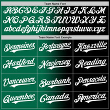 Load image into Gallery viewer, Custom Black White-Kelly Green Authentic Gradient Fashion Baseball Jersey
