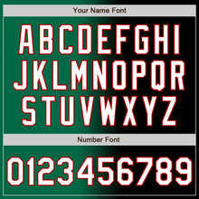 Load image into Gallery viewer, Custom Black White Kelly Green-Red Authentic Gradient Fashion Baseball Jersey
