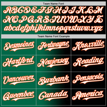 Load image into Gallery viewer, Custom Black White Kelly Green-Orange Authentic Gradient Fashion Baseball Jersey
