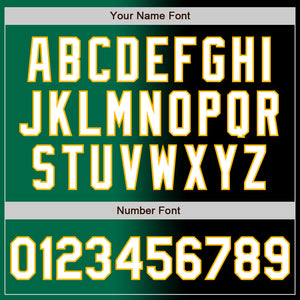 Custom Black White Kelly Green-Gold Authentic Gradient Fashion Baseball Jersey