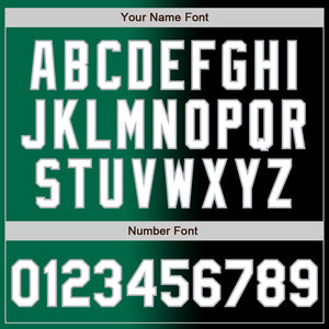 Custom Black White Kelly Green-Gray Authentic Gradient Fashion Baseball Jersey