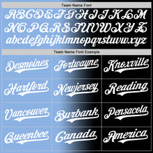 Load image into Gallery viewer, Custom Black White-Light Blue Authentic Gradient Fashion Baseball Jersey
