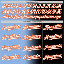Load image into Gallery viewer, Custom Black White Light Blue-Orange Authentic Gradient Fashion Baseball Jersey
