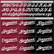 Load image into Gallery viewer, Custom Black White-Crimson Authentic Gradient Fashion Baseball Jersey
