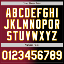 Load image into Gallery viewer, Custom Black White Crimson-Gold Authentic Gradient Fashion Baseball Jersey
