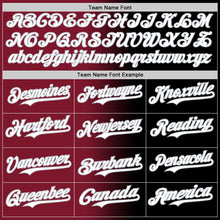 Load image into Gallery viewer, Custom Black White Crimson-Gray Authentic Gradient Fashion Baseball Jersey
