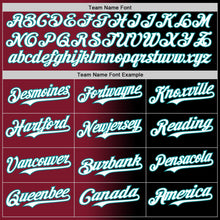 Load image into Gallery viewer, Custom Black White Crimson-Teal Authentic Gradient Fashion Baseball Jersey
