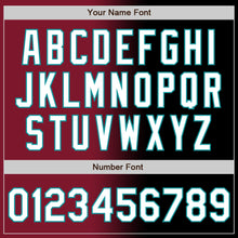 Load image into Gallery viewer, Custom Black White Crimson-Teal Authentic Gradient Fashion Baseball Jersey
