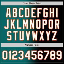 Load image into Gallery viewer, Custom Black White Teal-Orange Authentic Gradient Fashion Baseball Jersey
