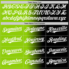 Load image into Gallery viewer, Custom Black White-Neon Green Authentic Gradient Fashion Baseball Jersey

