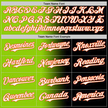 Load image into Gallery viewer, Custom Black White Neon Green-Orange Authentic Gradient Fashion Baseball Jersey
