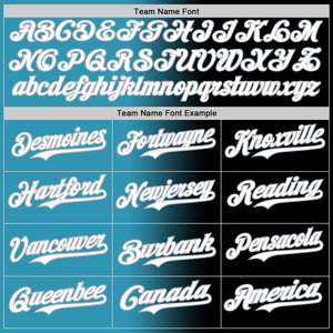 Custom Black White Panther Blue-Gray Authentic Gradient Fashion Baseball Jersey