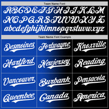 Загрузить изображение в средство просмотра галереи, Custom Black White-Thunder Blue Authentic Gradient Fashion Baseball Jersey
