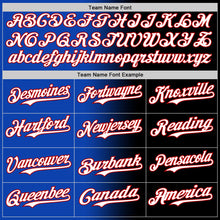 Загрузить изображение в средство просмотра галереи, Custom Black White Thunder Blue-Red Authentic Gradient Fashion Baseball Jersey
