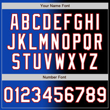 Загрузить изображение в средство просмотра галереи, Custom Black White Thunder Blue-Red Authentic Gradient Fashion Baseball Jersey
