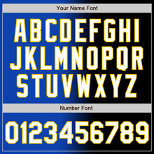 Загрузить изображение в средство просмотра галереи, Custom Black White Thunder Blue-Yellow Authentic Gradient Fashion Baseball Jersey
