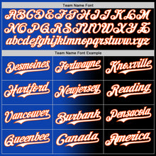 Загрузить изображение в средство просмотра галереи, Custom Black White Thunder Blue-Orange Authentic Gradient Fashion Baseball Jersey
