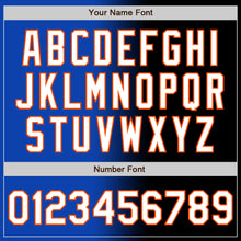 Загрузить изображение в средство просмотра галереи, Custom Black White Thunder Blue-Orange Authentic Gradient Fashion Baseball Jersey
