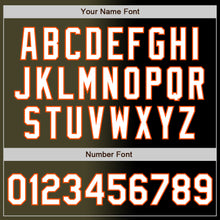 Load image into Gallery viewer, Custom Black White Olive-Orange Authentic Gradient Fashion Baseball Jersey
