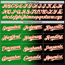 Load image into Gallery viewer, Custom Black White Grass Green-Orange Authentic Gradient Fashion Baseball Jersey
