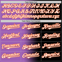 Загрузить изображение в средство просмотра галереи, Custom Black White Medium Purple-Orange Authentic Gradient Fashion Baseball Jersey
