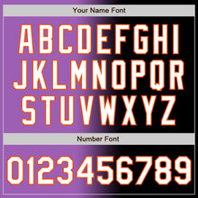 Загрузить изображение в средство просмотра галереи, Custom Black White Medium Purple-Orange Authentic Gradient Fashion Baseball Jersey
