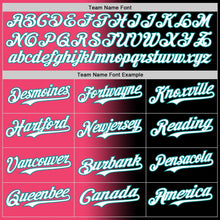 Загрузить изображение в средство просмотра галереи, Custom Black White Neon Pink-Teal Authentic Gradient Fashion Baseball Jersey
