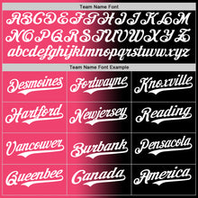 Загрузить изображение в средство просмотра галереи, Custom Black White-Neon Pink Authentic Gradient Fashion Baseball Jersey
