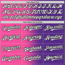 Загрузить изображение в средство просмотра галереи, Custom Purple White Pink-Black Authentic Gradient Fashion Baseball Jersey
