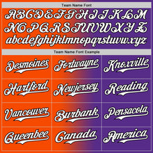 Charger l&#39;image dans la galerie, Custom Purple White Orange-Black Authentic Gradient Fashion Baseball Jersey
