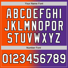 Charger l&#39;image dans la galerie, Custom Purple White Orange-Black Authentic Gradient Fashion Baseball Jersey
