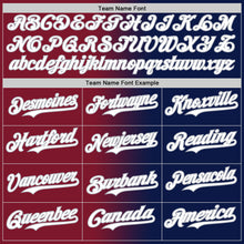 Load image into Gallery viewer, Custom Navy White Crimson-Gray Authentic Gradient Fashion Baseball Jersey
